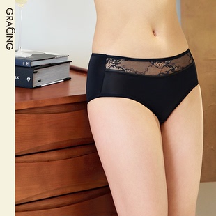 歌瑞森艺塑杯配套无痕内裤女中腰提臀透气舒适包臀不夹臀平角裤