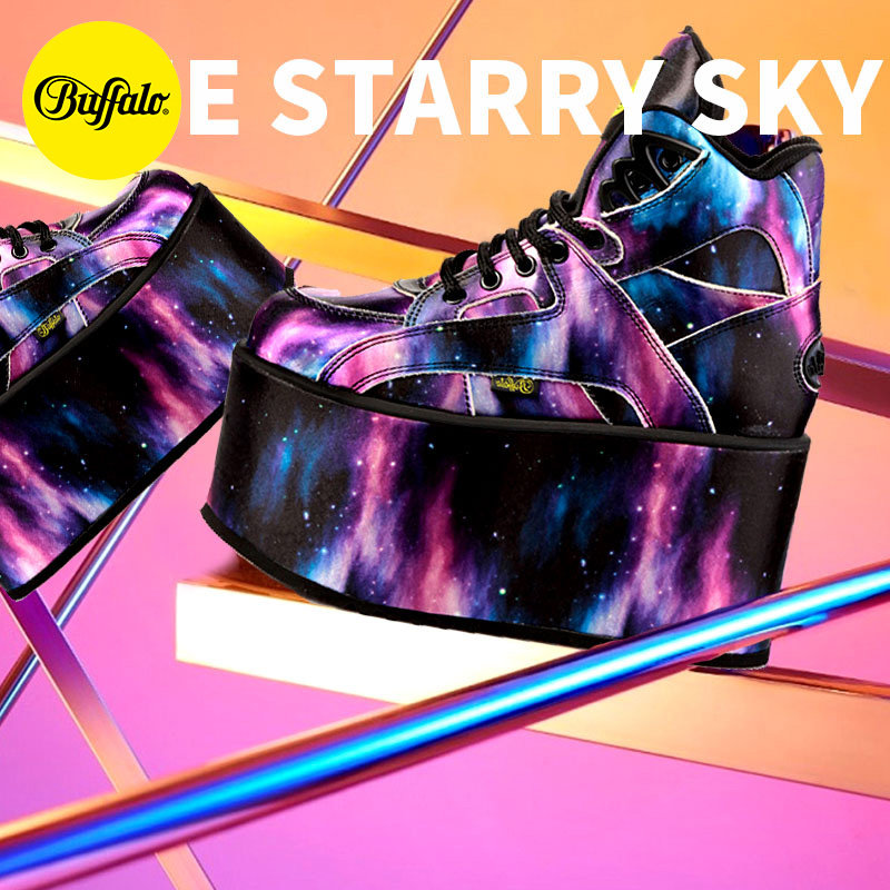 buffalo london时尚休闲女鞋街头酷高跟鞋厚底松糕鞋朋克松糕y2k