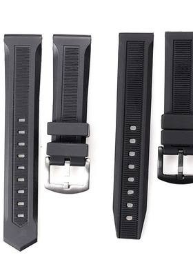 清仓处理适用TAG泰格豪雅竟潜系列防水硅胶平口表带20mm22mm配件