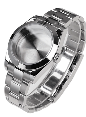 NH35蚝式恒动3639mm透底全套蓝宝石玻璃适合NH36机芯三珠组装配件