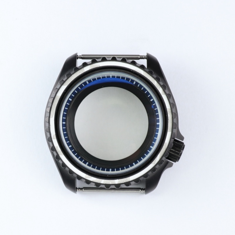 SK007机械改装壳42.5mm磨砂黑表壳蓝宝石适装NH35/36机芯3.8配件