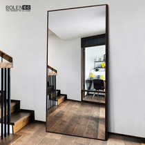 en简约穿衣镜子全身镜落地镜试衣镜可移动服装店镜子卧室壁挂