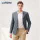 LARDINI意大利进口西装 外套春新品 商务休闲羊毛桑蚕丝单西服上衣