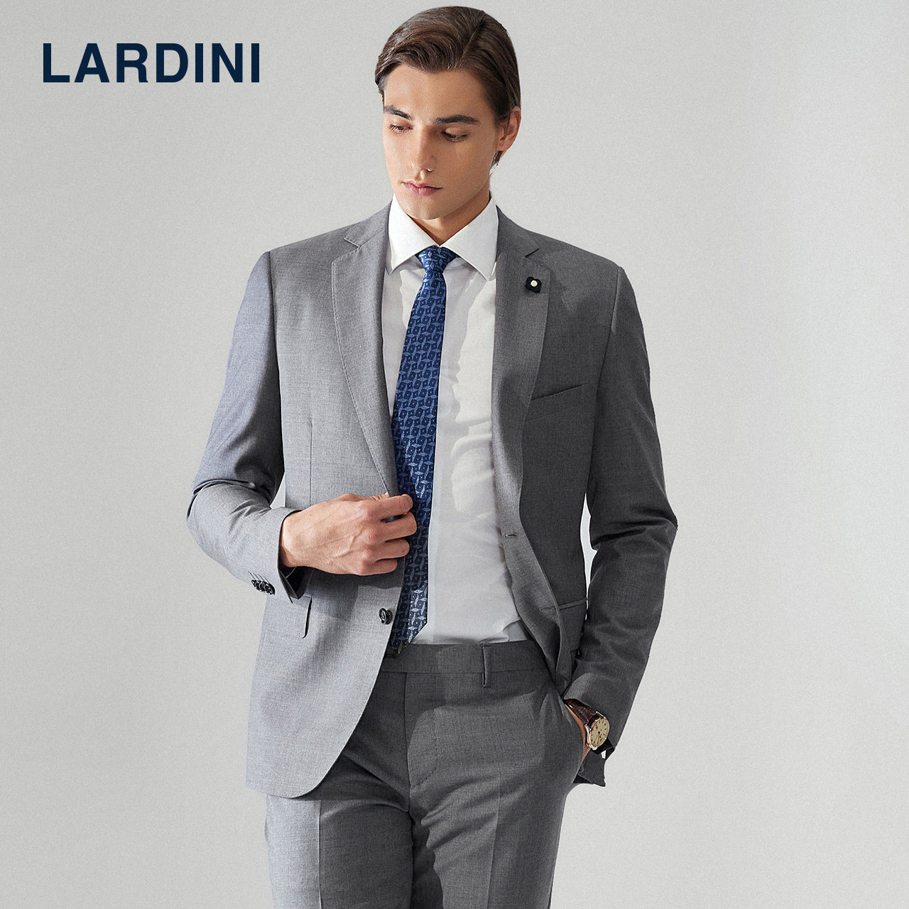 LARDINI意大利进口纯羊毛商务四季正装职业西装套装