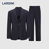 LARDINI意大利进口纯羊毛斜纹半里布商务婚庆通勤易打理西服套装