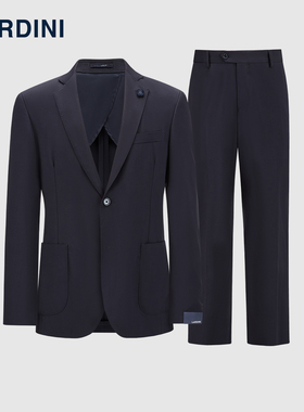 LARDINI意大利进口纯羊毛斜纹半里布商务婚庆通勤易打理西服套装