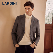 LARDINI意大利进口山羊绒羊毛混纺粗花呢商务职业休闲西服
