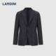 LARDINI意大利进口早春新亚麻混纺针织无里布商务休闲通勤西服