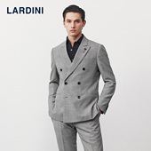 双排扣西服套装 LARDINI意大利进口纯羊毛男士 威尔士格纹商务正装