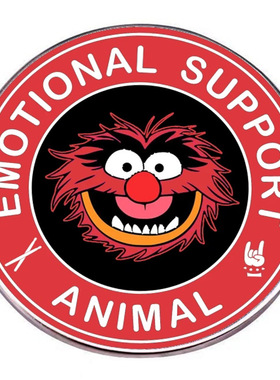 情感支持动物胸针卡通动漫艾摩ELMO公仔别针胸章金属合金徽章配饰