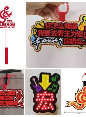 你怎么知道我要去看王力宏演唱会不织布挂件定制手环应援荧光棒