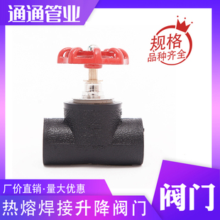 pe给水管开关升降截止阀热熔焊接阀门pe管件pe管接头自来水管配件