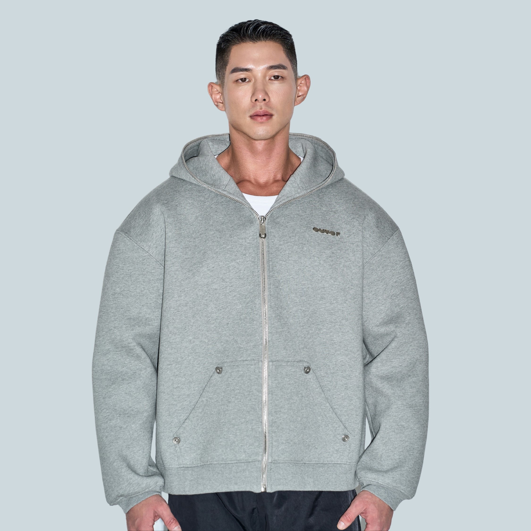 OUTOF - 款号137 立体廓形拉链连帽卫衣外套 开衫夹克,男装,卫衣,淘宝优惠券,粉丝福利购,淘宝优惠卷