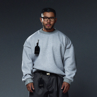 款 tag 号127 baggage 宽松落肩卫衣 毛线螺纹 OUTOF