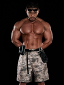 款 号106男士 工装 OUTOF 皮包像数迷彩户外运动休闲百搭机能短裤