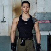 款 号148 yoga弹力速干面料 OUTOF 肩带Y牙拉链 紧身坦克背心