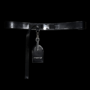 皮革吊牌皮带 tag金属扣皮带 OUTOF baggage