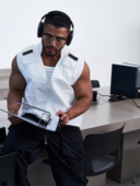 OUTOF 皮标口袋户外运动休闲马甲外套 尼龙面料工装 款 号105男士