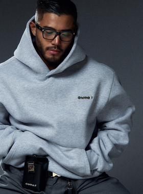 OUTOF - 款号132 五金logo 廓形质感600g重磅戴帽卫衣