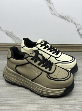 353638码老爹鞋女春秋季新款百搭系带松糕厚底小个子运动休闲鞋女
