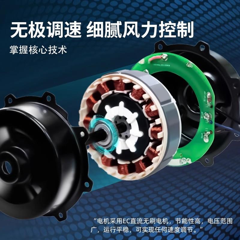 新款智能变频自适应自动风量调速低噪音管道风机抽风机EC直流包邮