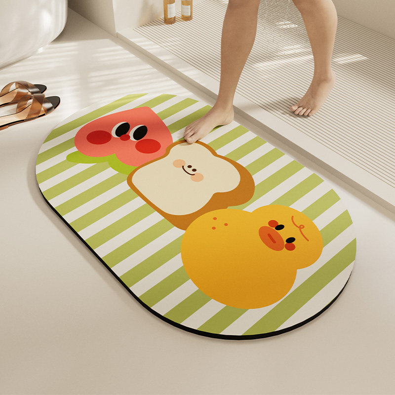 卫生间地垫浴室防滑吸水厕所强门口洗手间硅藻泥速干脚垫地毯卫浴