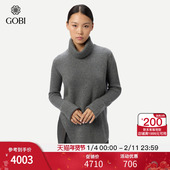 GOBI戈壁25年冬季 设计感百搭高领翻领女士羊绒衫 套头毛衣WK1034