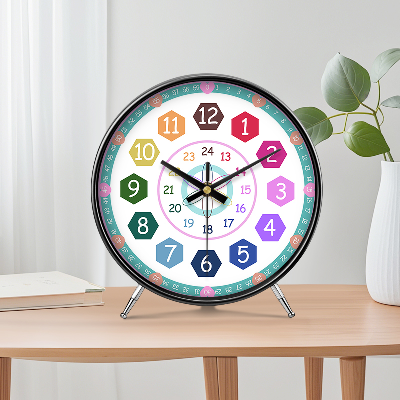 摆件大气钟表学生座钟摆放式摆台式家用早教儿童客厅教室学习时钟