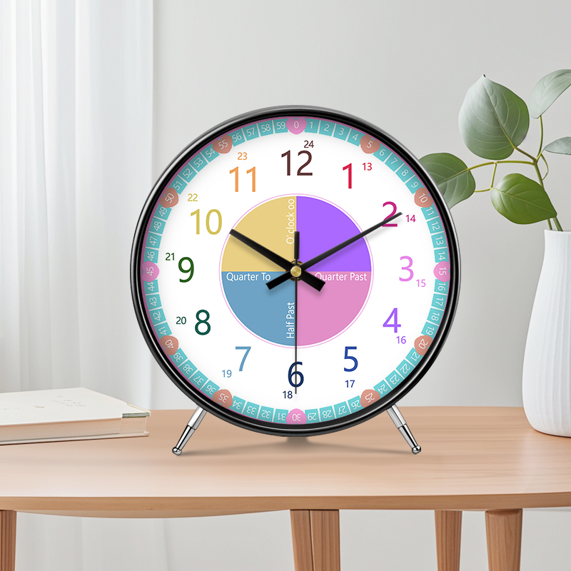 客厅钟表儿童房卧室数字座钟现代台钟教室用学生桌面早教摆件摆钟