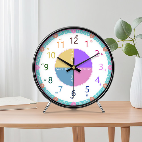 客厅钟表儿童房卧室数字座钟现代台钟教室用学生桌面早教摆件摆钟