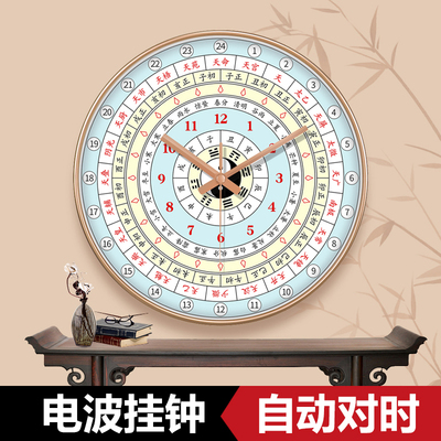 八卦钟表客厅十二时辰时钟挂钟