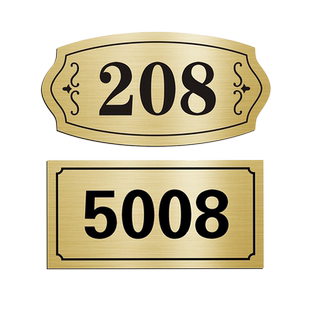 门牌号码牌家用定制标识牌门贴数字贴房间自粘出租房亚克力酒店宾馆宿舍楼层提示牌定做牌子订制双色板门牌号