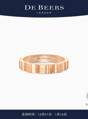 [新年礼物]De Beers RVL 18K玫瑰金戒指 3.6MM