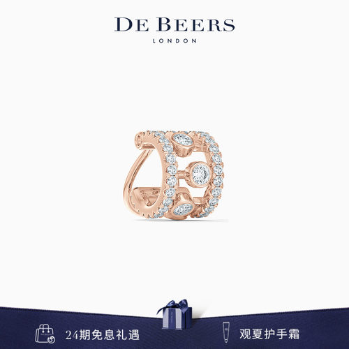 DeBeers戴比尔斯玫瑰金耳骨钻石