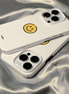 菲林壳适用于苹果15promax手机壳新款iPhone17/14简约16个性黄色笑脸13防摔12硬11保护套xs硅胶xr男女8plus软