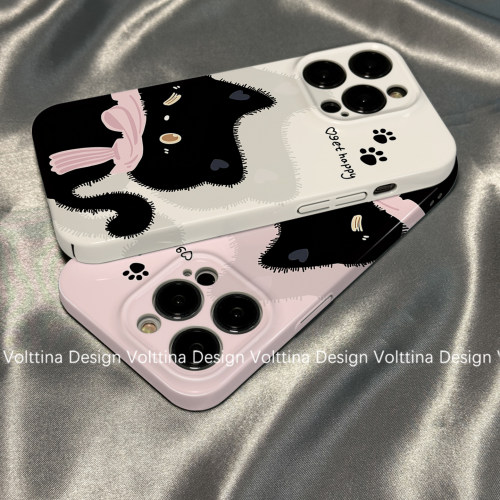 小黑猫适用于vivo手机壳菲林耐脏