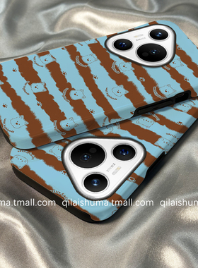 柒莱二合一菲林壳适用于华为pura80/70pro手机壳新款mate60秋冬蓝色豹纹小狗nova14/13/12男女11硬50防摔40套