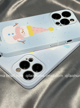 柒莱菲林壳适用于一加ace6/5pro手机壳新款ace3/2男女硅胶一加15/13韩风冬日围巾雪人12防摔10硬11保护套9软8