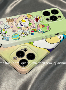 柒莱菲林壳适用于小米17/15pro手机壳14ultra新款13绿色晕染小怪猫咪12红米note14男女10防摔k80软70硬60套50