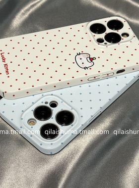 柒莱菲林壳适用于opporeno15/14/13pro手机壳12/11/10新款9女findx8x7简约红色波点小猫咪a5硬a6真我软neo7套