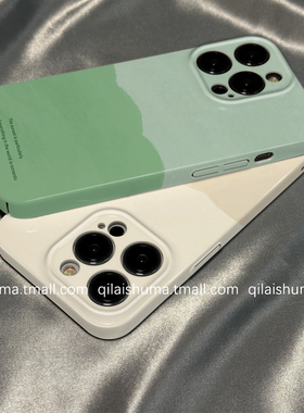 柒莱菲林壳适用于opporeno15/14/13pro手机壳12/11/10新款9男女findx8x7高级简约小众绿色a5硬a6真我软neo7套