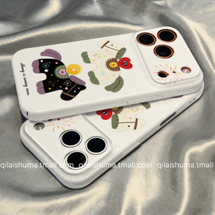 10新款 柒莱菲林壳适用于opporeno15 13pro手机壳12 9男女findx9防摔x8趣味爱心黑白小马a6a5硬a3真我软