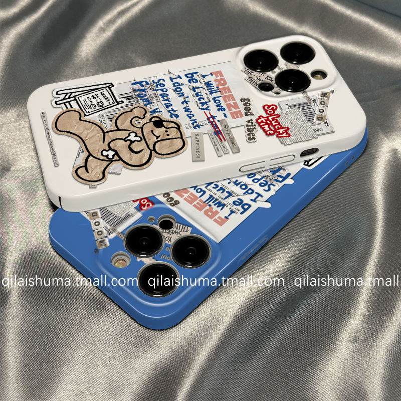 适用于真我系列手机壳小狗菲林