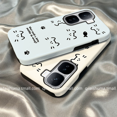 适用于iqoo系列手机壳猫咪菲林