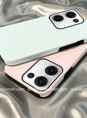 柒莱二合一菲林壳适用于opporeno15/14pro手机壳新款13/12/11硅胶男女10硬9韩风ins简约蓝色findx8x7防摔x6套