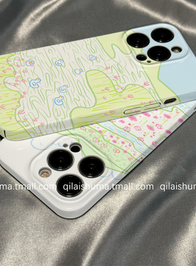 柒莱菲林壳适用于小米17/15/14pro手机壳13新款12清新可爱线条鸭子11红米note14男女10防摔k80k70k60硬套50软