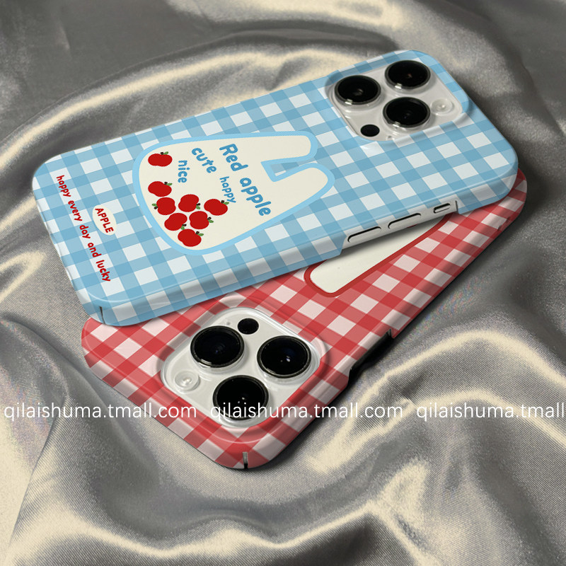 柒莱菲林壳适用于苹果16promax手机壳新款iPhone17/15/14简约蓝色格纹袋子13防摔12硬11保护套xs硅胶xr男女软,3C数码配件,手机保护套/壳,淘宝优惠券,粉丝福利购,淘宝优惠卷