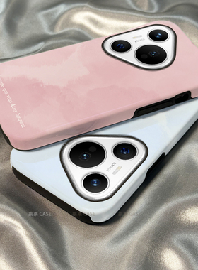 柒莱二合一菲林壳适用于华为pura80/70pro+手机壳新款mate60女简约粉色水彩nova14/13/12/11硬p60男p50防摔40
