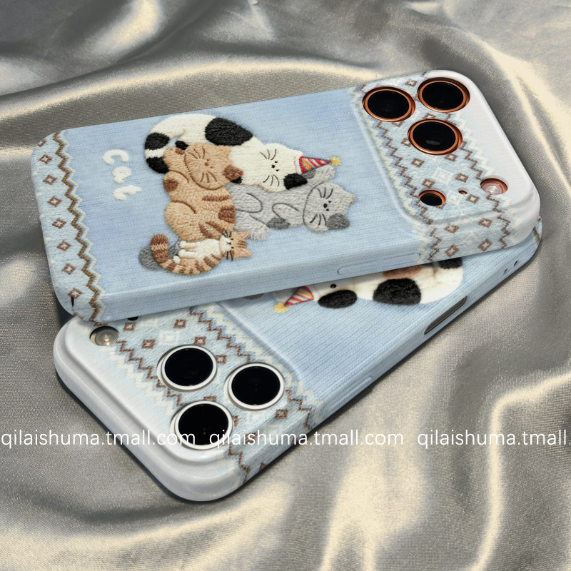 柒莱菲林壳适用于三星s30/s25+手机壳新款s24男女s23ultra硬壳s22plus蓝色针织毛绒猫咪s21防摔a54a53保护套,3C数码配件,手机保护套/壳,淘宝优惠券,粉丝福利购,淘宝优惠卷