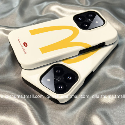 柒莱二合一菲林壳适用于小米17/15pro手机壳14新款13红米k80男70女60潮牌简约M记麦门note14防摔12硅胶11软套